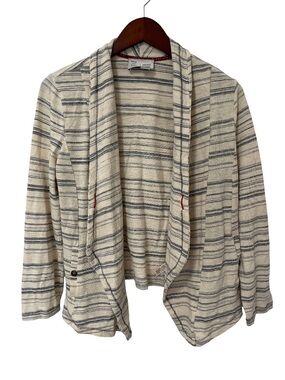 Saturday Sunday Anthropologie S Blue Cream Striped Cardigan